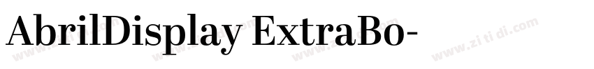 AbrilDisplay ExtraBo字体转换